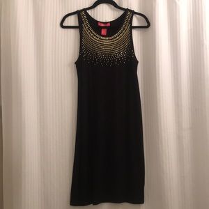 Catherine Malandrino black dress with gold detail